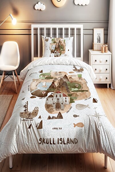 EVPANYA Kayıp Ada Patterned Single Baby Kids Bedding Set