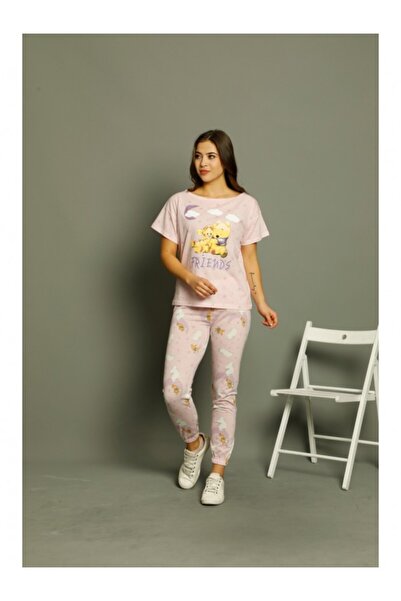 lindros Γυναικείες βαμβακερές πιτζάμες Serena με στάμπα  "Friends ", κοντά μα...