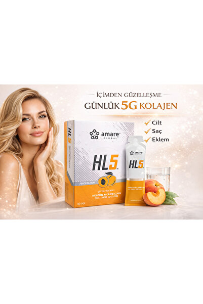 vevitamin Amare Global HL5 Şeftali 30 Saşe | Sıvı Kolajen Protein Desteği | C...