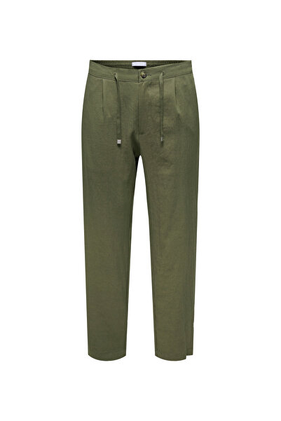 Only & Sons Πράσινο Ανδρικό Παντελόνι Chino 22037262 ONSWAKE LOOSE PANT FRML