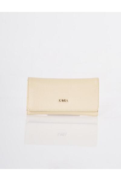 Kayra Long Wallet with Cover Cream