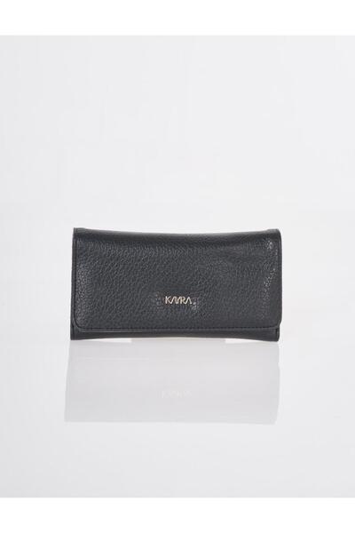 Kayra Long Wallet with Cover Black