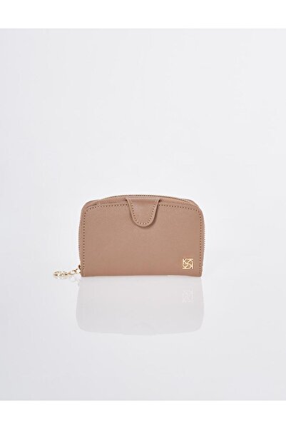 Kayra Wallet with Closure Detail Mink