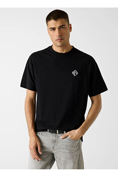 Guess Yuvarlak Yaka Düz Siyah Erkek T-Shirt M6RI25I3Z14-JBLK Siyah T-Shirt