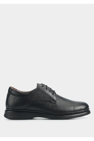 Eclipse Black Leather Men's Shoes