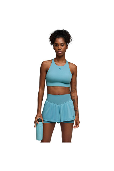 Puma Bra Shapeluxe High Neck Bra, Blue, Women