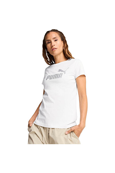 Puma T-shirt Ess Metallic No. 1 Logo Tee, White, Women
