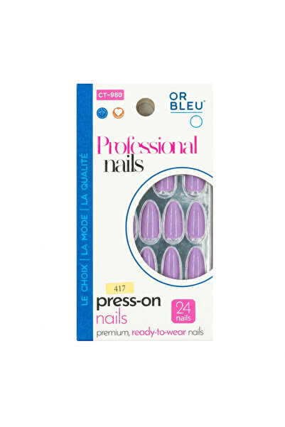 OR Bleu CT980 Professional Press-On Nails, Almond-Shaped, Premium Ready-to-We...