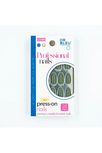 OR Bleu CT980 Professional Press-On Nails, Almond-Shaped, Premium Ready-to-We...