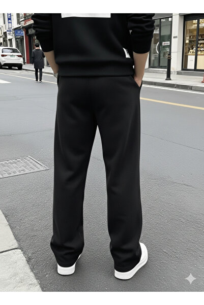 DRN TEKSTİL 2-Pack Men's Seasonal Oversize Sweatpants Set - Black & Gray Color Options - Comfortable Fit