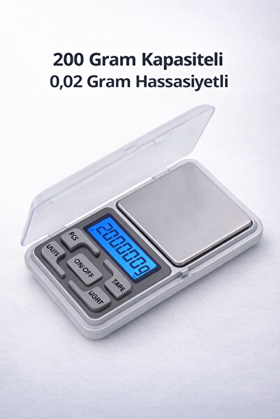 MUMTEDARİK Mini Hassas Terazi 0,02 gr – 200 gr | Dijital Cep Tartısı | Esans ...