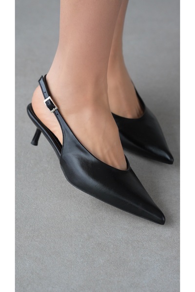 selin shoes Lorea Γυναικεία παπούτσια με κοντό και λεπτό τακούνι και ρυθμιζόμ...