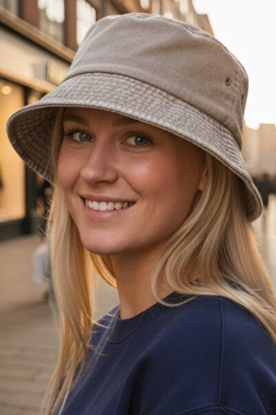 Mood Agenda Pălărie tip găleată pentru femei, vintage, 100% bumbac