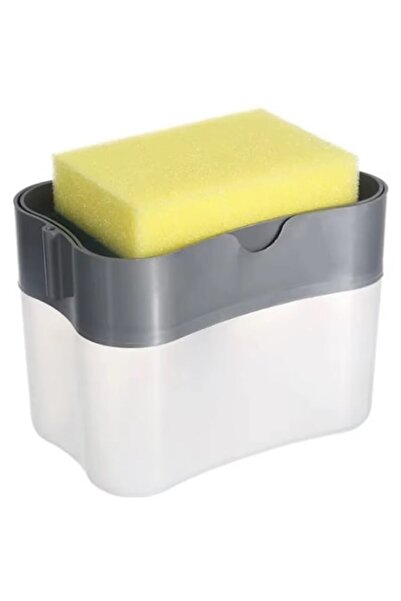 OEM 2 in 1 Dispenser, Sponge Holder and Dish Detergent Dispenser, Gray