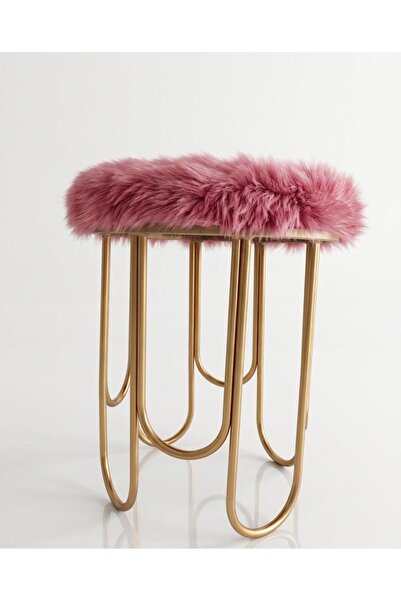 ORUÇMETAL GAZEL GOLD RENK METAL PEMBE PELUŞ PUF