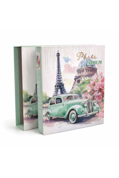 best hediye ألبوم صور باريس مع علبة تحتوي على 200 صورة - مقاس 10x15 سم