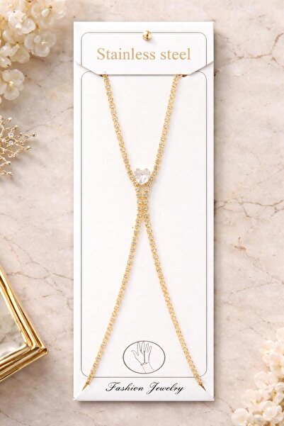 Vipfoni Waterway Zircon Stone Heart Detailed Shahmeran Bracelet