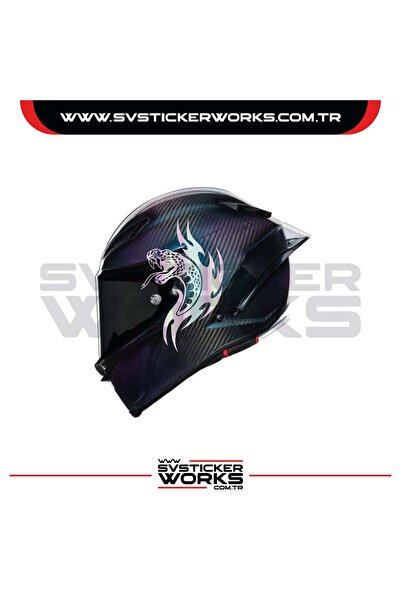 ARONA Yılan Sticker Kask Sticker Kasklar Uyumlu Tek Yön 1 Adet