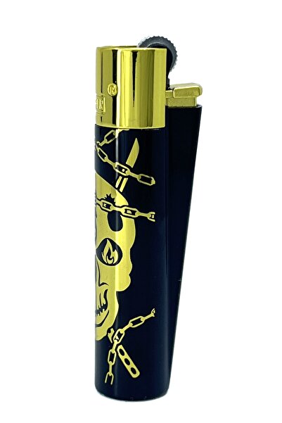 Clipper Deadly Chains Serisi Metal Çakmak - Gold