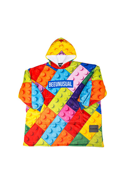 BEE UNUSUAL ΠΑΙΞΕ ΜΑΖΙ ΜΟΥ Κ ΧΟΥΝΤΕΪ ΠΟΝΤΣΟ-ΚΟΥΒΕΡΤΑ ΜΕ ΚΟΥΚΟΥΛΑ ΠΟΛΥΧΡΩΜΟ