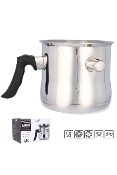 JollyMag Milk Boiling Pot with Sound Warning, 1.5 Liters, Stainless Steel, Jo...