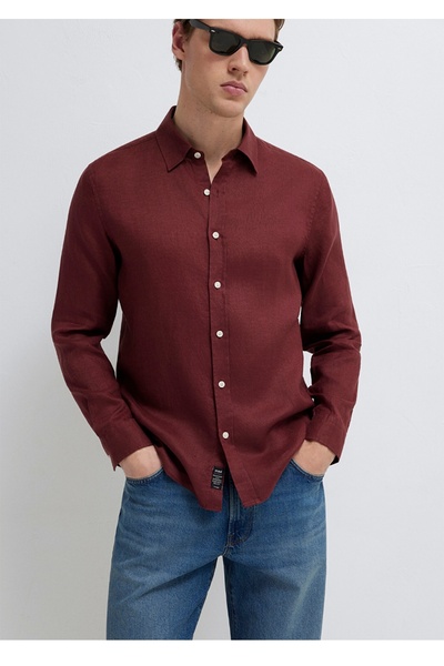 Mavi 100% Raw Linen Slim Fit Men's Shirt.