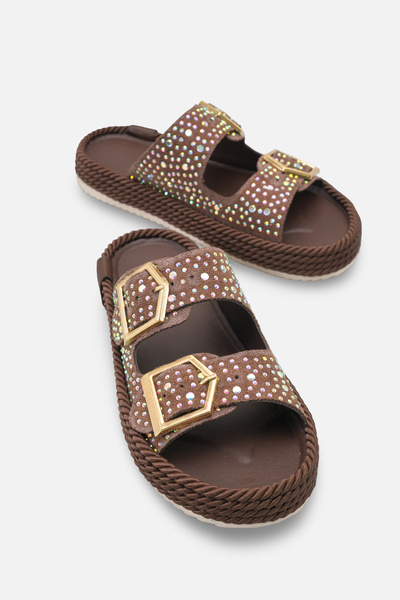 Solo Bag Daily Stoned Stylish Double Buckle Orthopedic Comfortable Straw Ergo...