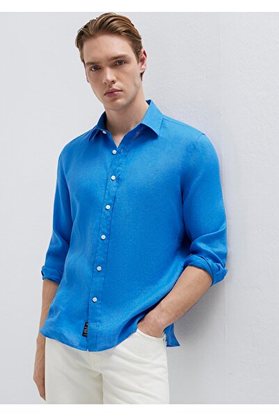 Mavi Чоловіча сорочка вузького крою зі 100% необробленого льону.