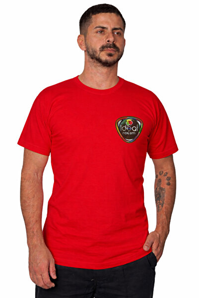 İDEAL REKLAM Company-Specific Printed Single Jersey Crew Neck T-Shirt Red