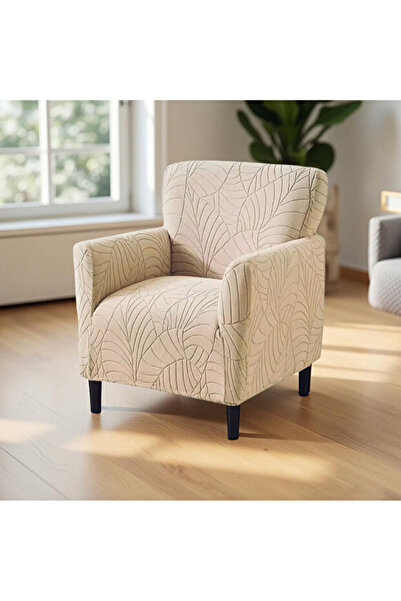 coverbox Leaf Pattern Elastic Single Seat Sofa Cover Non-Slip Stretchable and...