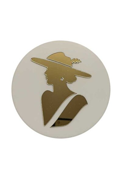 tehRA Ladies WC Indicator, Premium Design Lady Silhouette, Acrylic Sign, Diam...