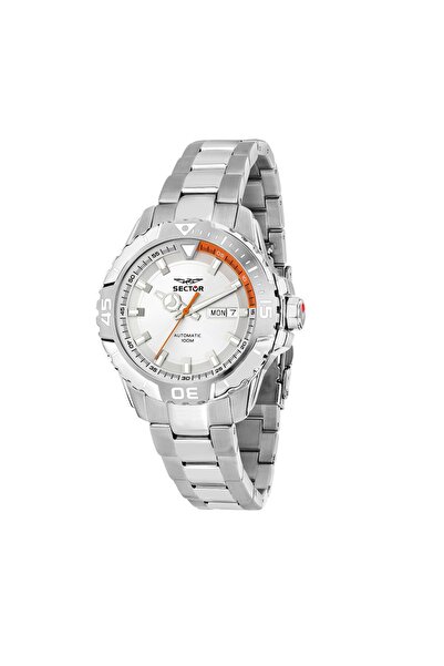 Sector Ceas LEGEND Automatic, inox argintiu, secundar portocaliu, carcasa 43m...