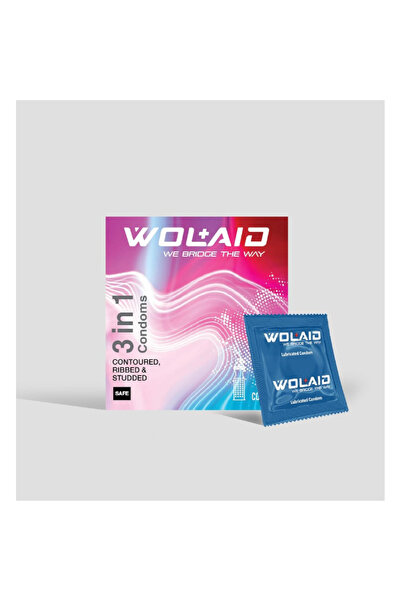 WOLAID واقي ذكري 3 في 1 ثلاثي الاستخدامات