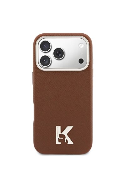 Karl Lagerfeld Karl Head Logo MagSafe Case for iPhone 17 Pro Max - Brown