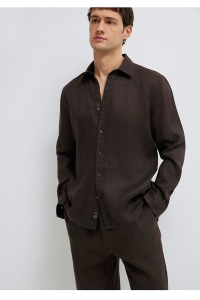 Mavi Мъжка риза от 100% естествен лен, втален модел.