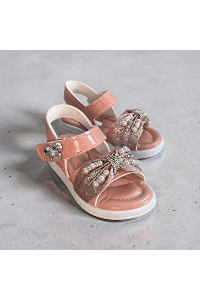 Trendline Момичешки леки сандали за новия сезон с мъниста, велкро и ортопедич...