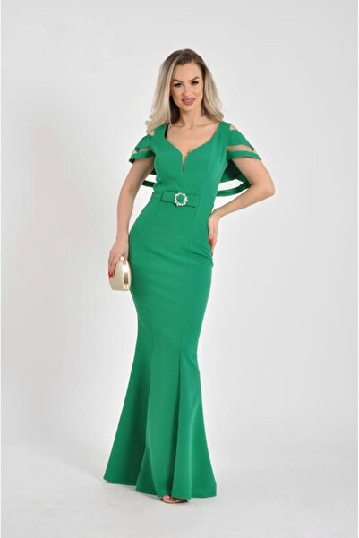 ANAIL Fashion Long elegant mermaid dress with cutouts on the shoulders and a ...