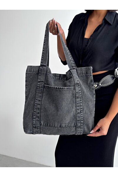 KIRASE New Season Denim Jean Useful Quality Shoulder Bag. Length 40 cm / Widt...