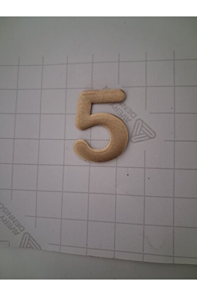 GENDEC Kapı Numarası 4.2 Cm Altın Sarı Metal Kendinden Yapışkanlı Kapı Numara...