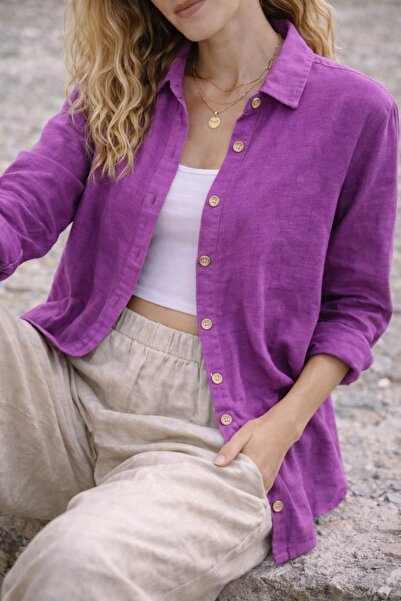 bb butik basic Women's Muslin Shirt Tr0935