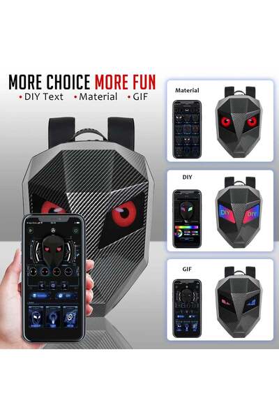 Promagg Αδιάβροχο Σακίδιο Πλάτης με Έγχρωμη Οθόνη LED, Μεγάλης Χωρητικότητας,...