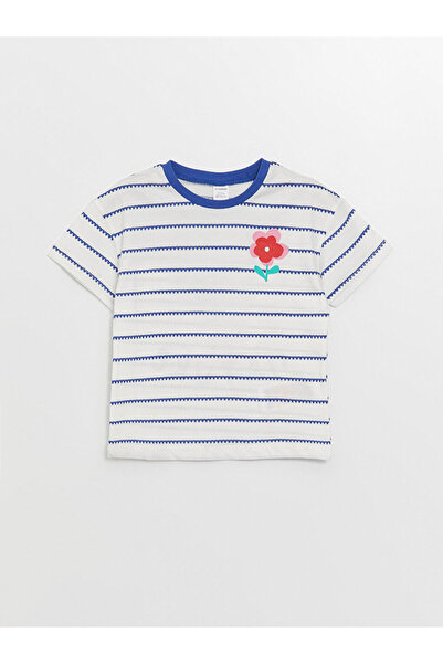 LC Waikiki Rmz Gi̇yi̇m Farkiyla Zero Roba Collar Short Sleeve Striped Baby Gi...