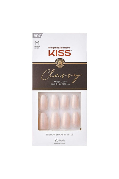 Kiss KCS02C أظافر صناعية أنيقة وعصرية متوسطة الطول 28 قطعة