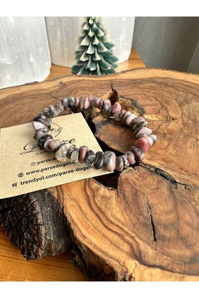 parze doğaltaş Rhodonite Broken Stone Bracelet
