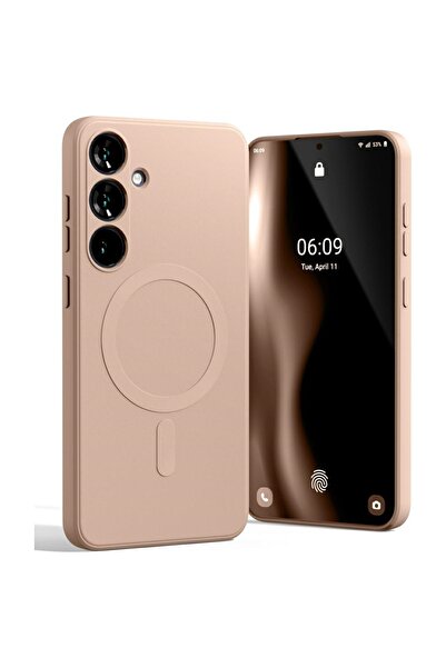 Mercury Goospery Ημι-σιλικονούχα θήκη MagSafe για Galaxy S25 Plus - Ροζ Άμμος