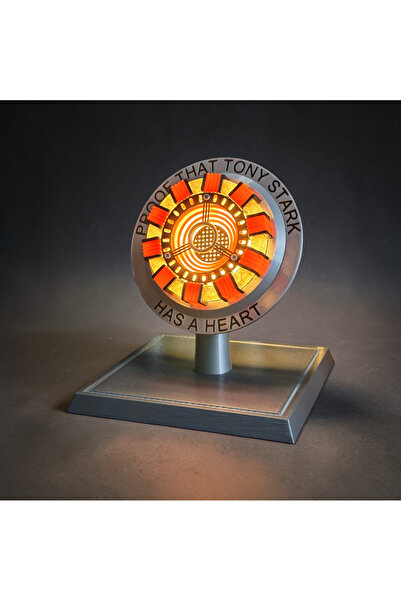 Pilovestik Iron Man Ark Reaktörü Masa Lambası Işıklı Figür Tony Stark Heart 15 cm