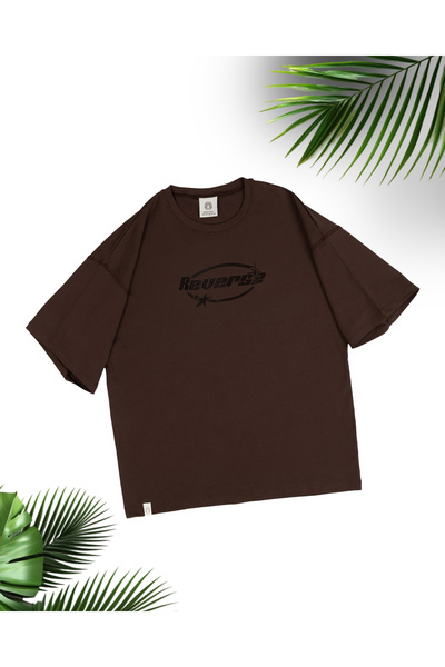 ZAVIXO -Women's Black Revers Stone Oversize T-Shirt 100% Cotton |   Comfortab...