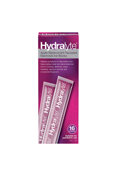 HYDRALYTE إلكتروليت التفاح والتوت الأسود 16 قطعة