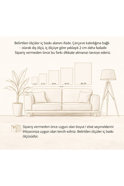 TekTablo Eskitme Çerçeveli Tablo