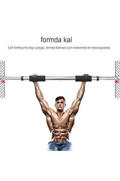 Forestia Ayarlanabilir Barfiks Demiri 60 100 cm Kapı Barı Güçlendirilmiş Çeli...